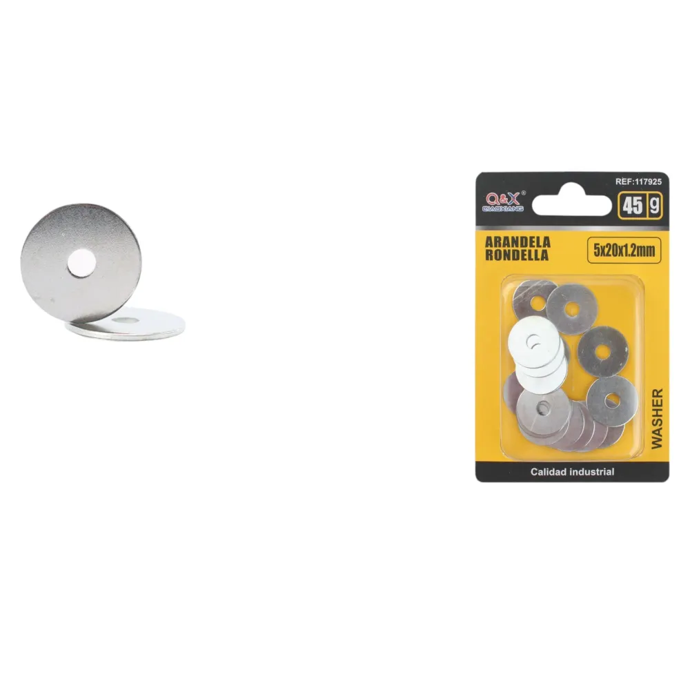 Arandela ancha 5×20×1.2 mm 45 g Q&X
