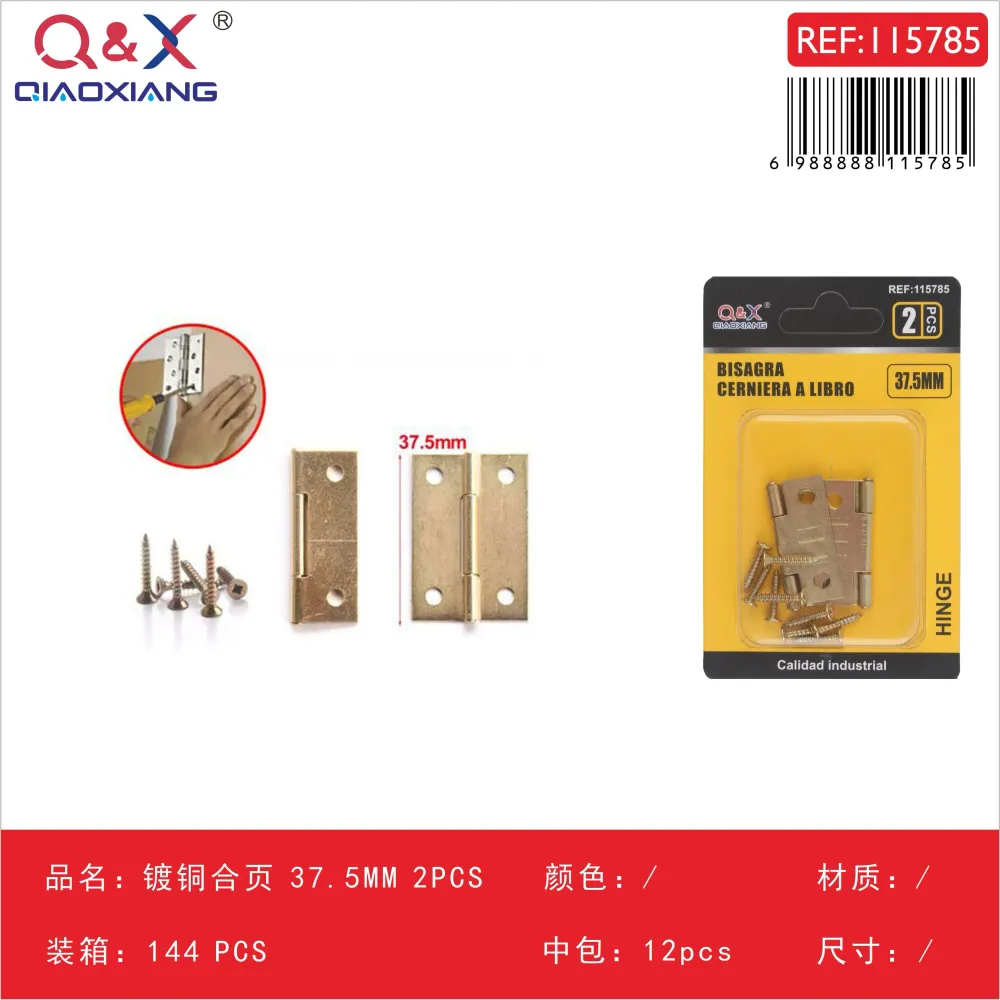 Bisagra galvanizada cobre 37.5 mm 2 pcs Q&X
