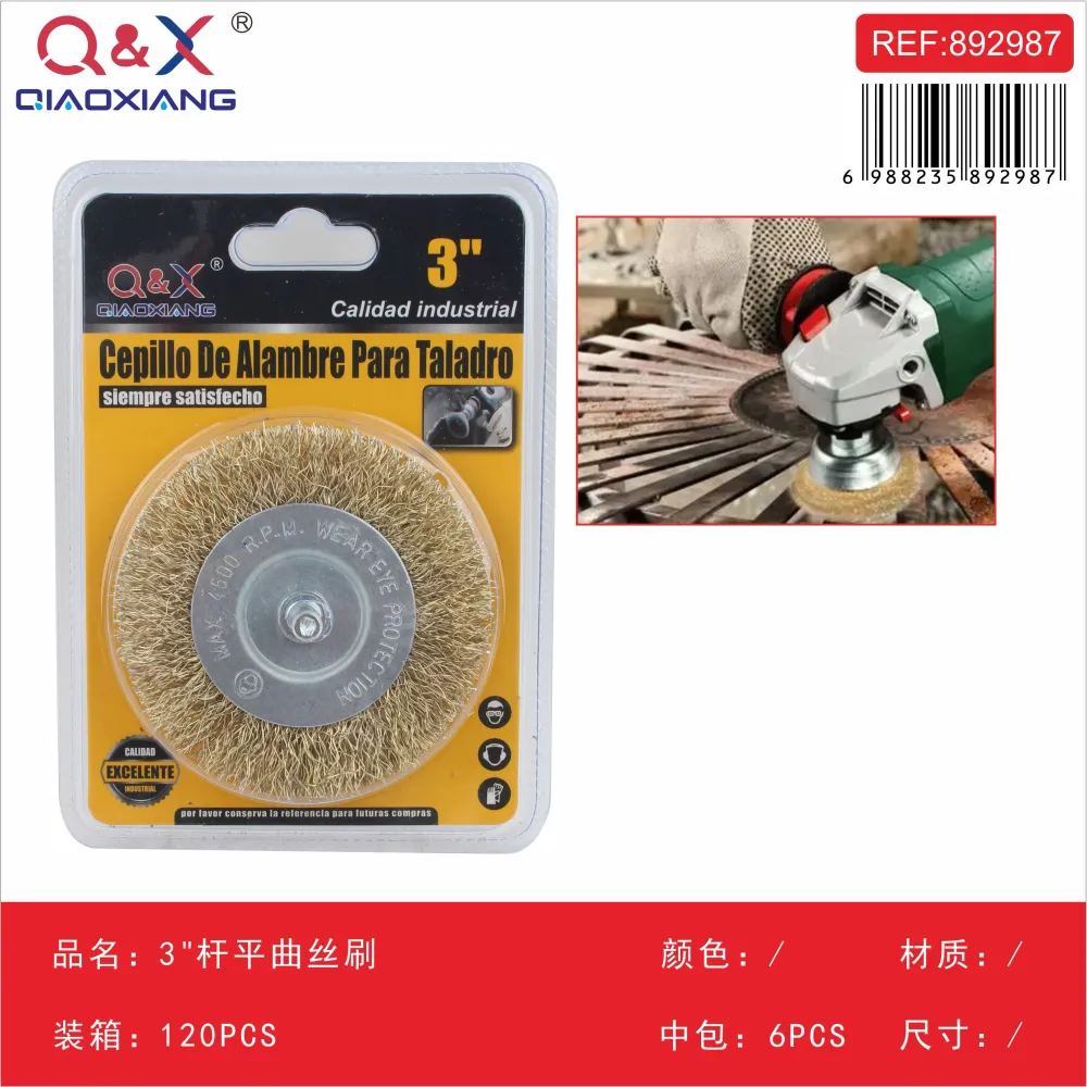 Cepillo plano ondulado 3Pulgada con vástago Q&X