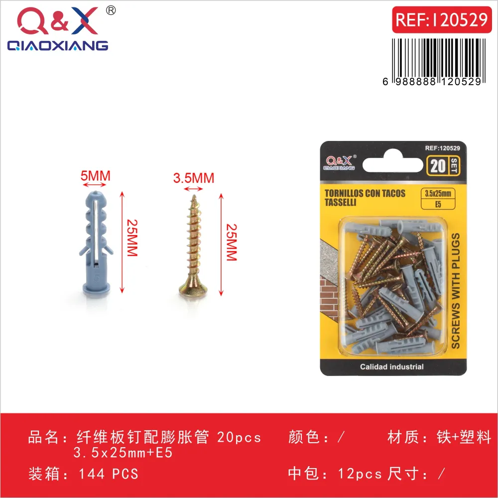 Clavo para fibrocemento con tarugo 3.5x25 mm + E5 20 pcs Q&X