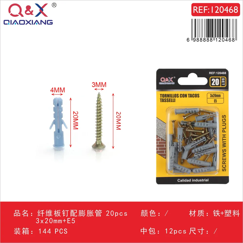 Clavo para fibrocemento con tarugo 3x20 mm + E5 20 pcs Q&X