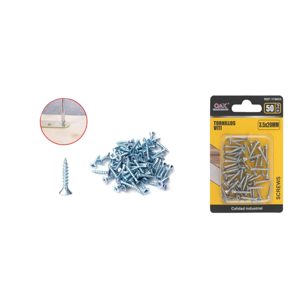 Clavo para fibrocemento zincado blanco 3.5x20 mm 50 pcs Q&X