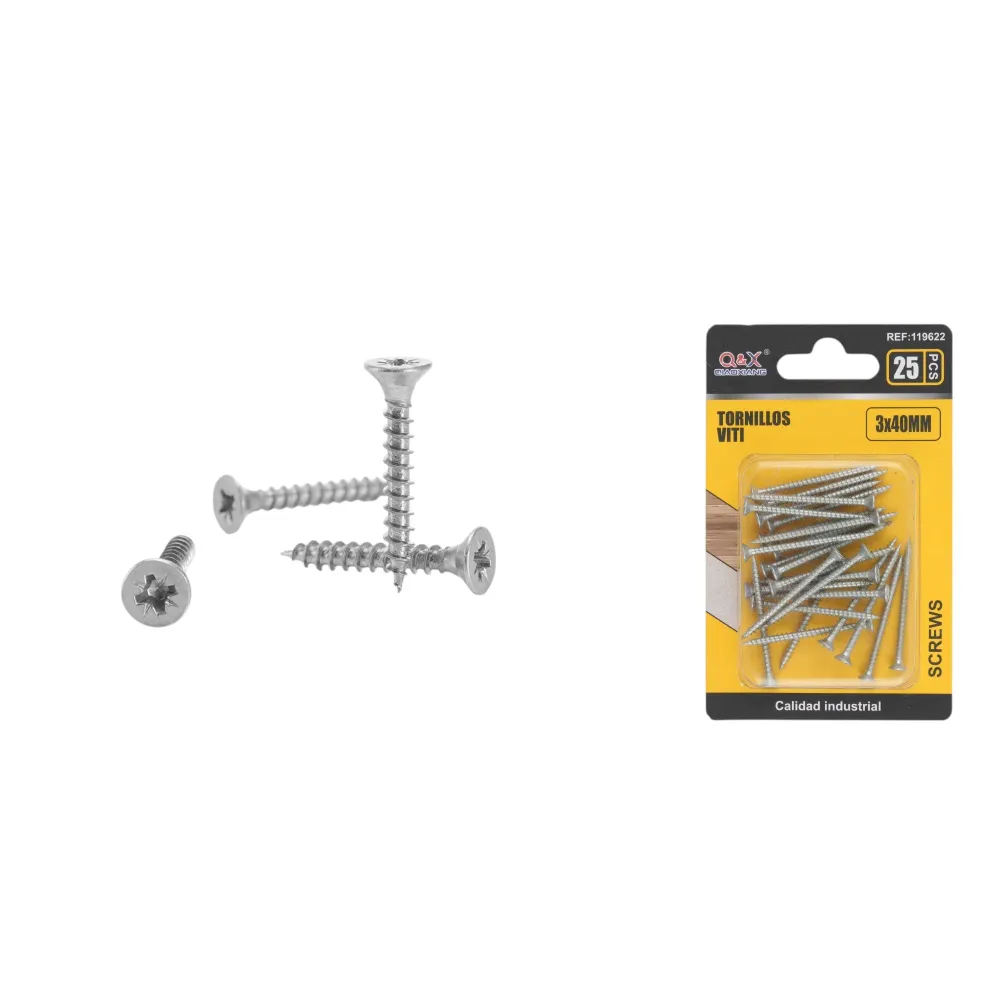 Clavo para fibrocemento zincado blanco 3x40 mm 25 pcs Q&X