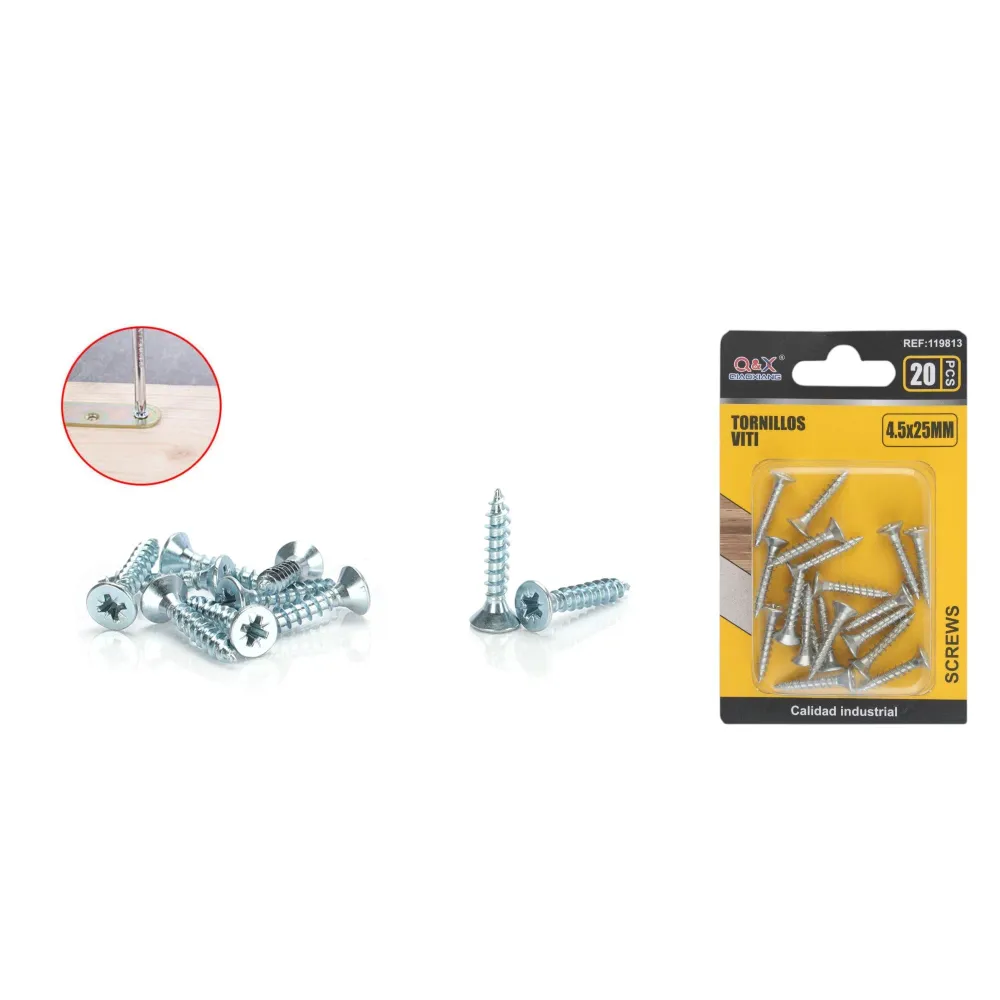 Clavo para fibrocemento zincado blanco 4.5x25 mm 20 pcs Q&X
