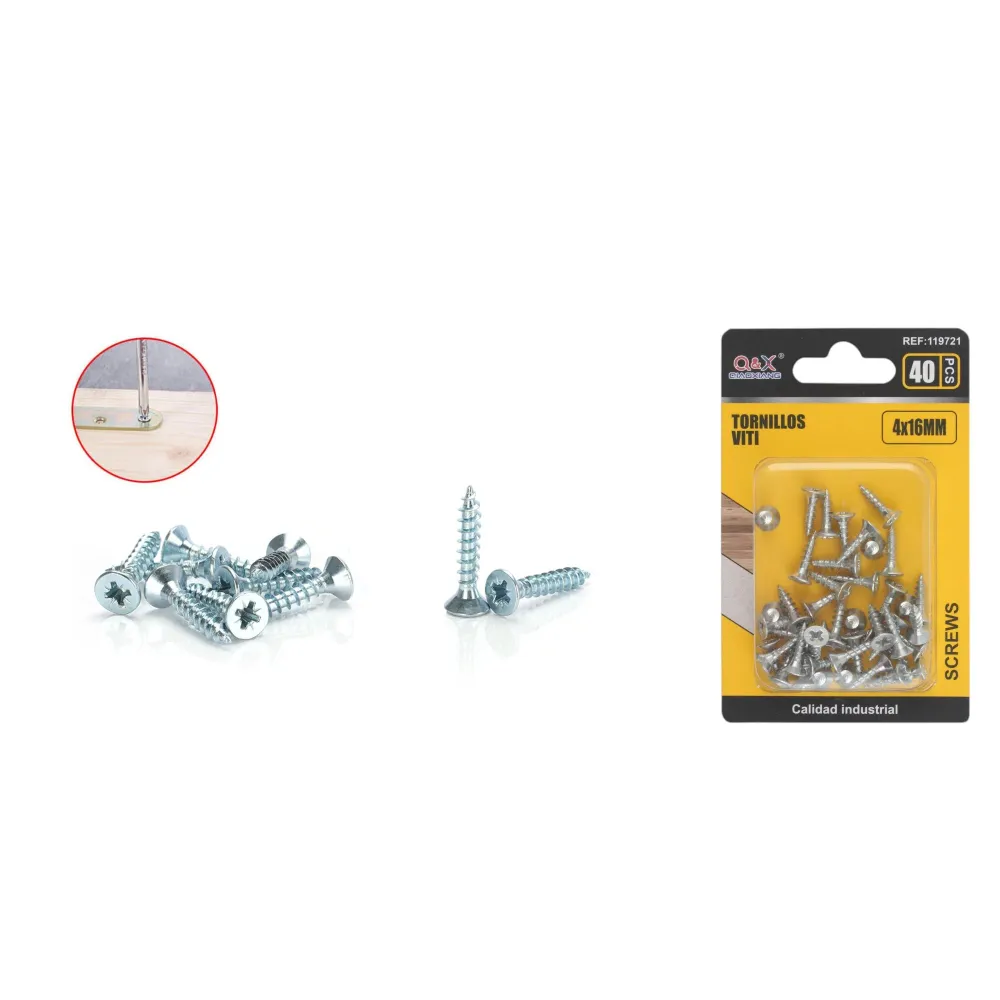 Clavo para fibrocemento zincado blanco 4x16 mm 40 pcs Q&X