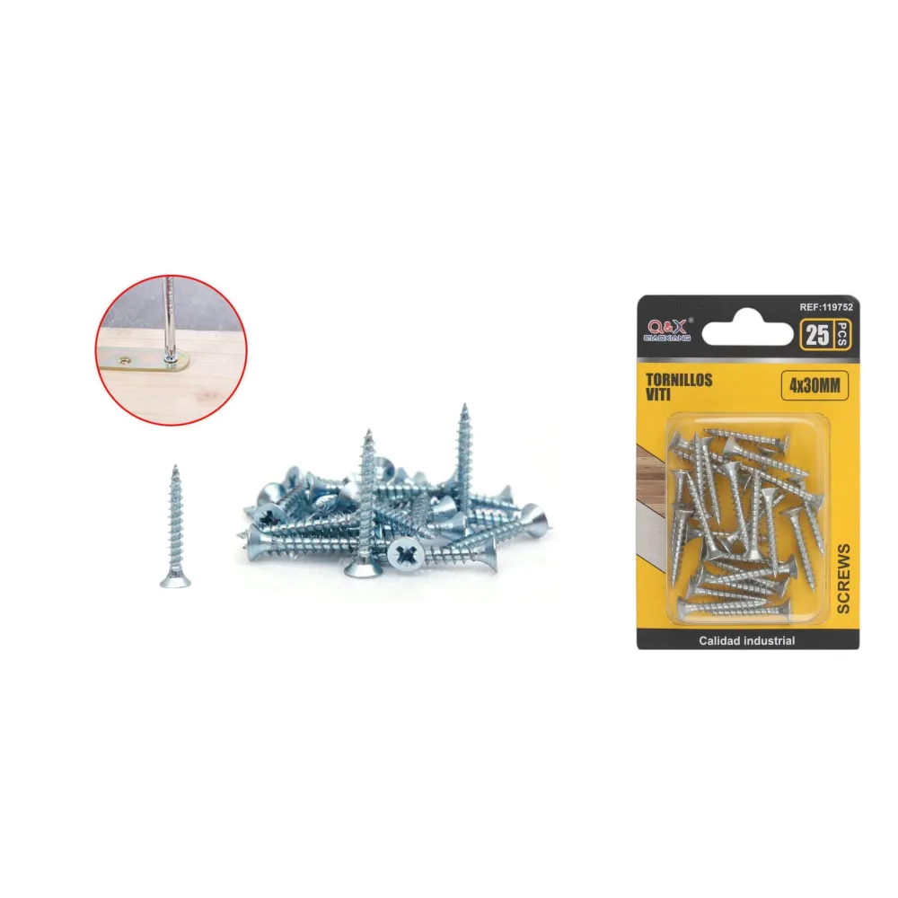 Clavo para fibrocemento zincado blanco 4x30 mm 25 pcs Q&X
