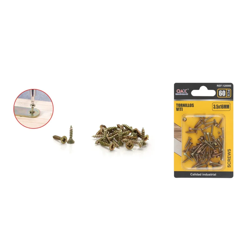 Clavo para fibrocemento zincado color 3.5x16 mm 60 pcs Q&X