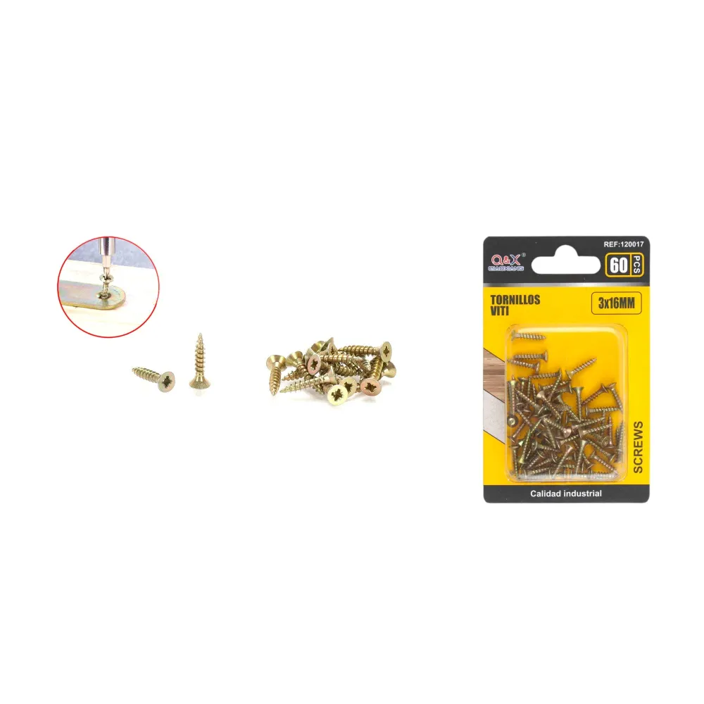 Clavo para fibrocemento zincado color 3x16 mm 60 pcs Q&X