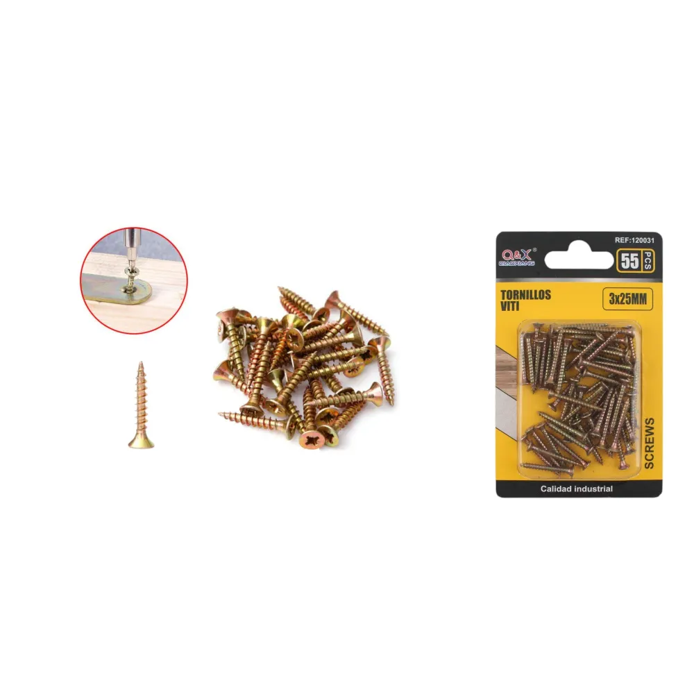 Clavo para fibrocemento zincado color 3x25 mm 55 pcs Q&X