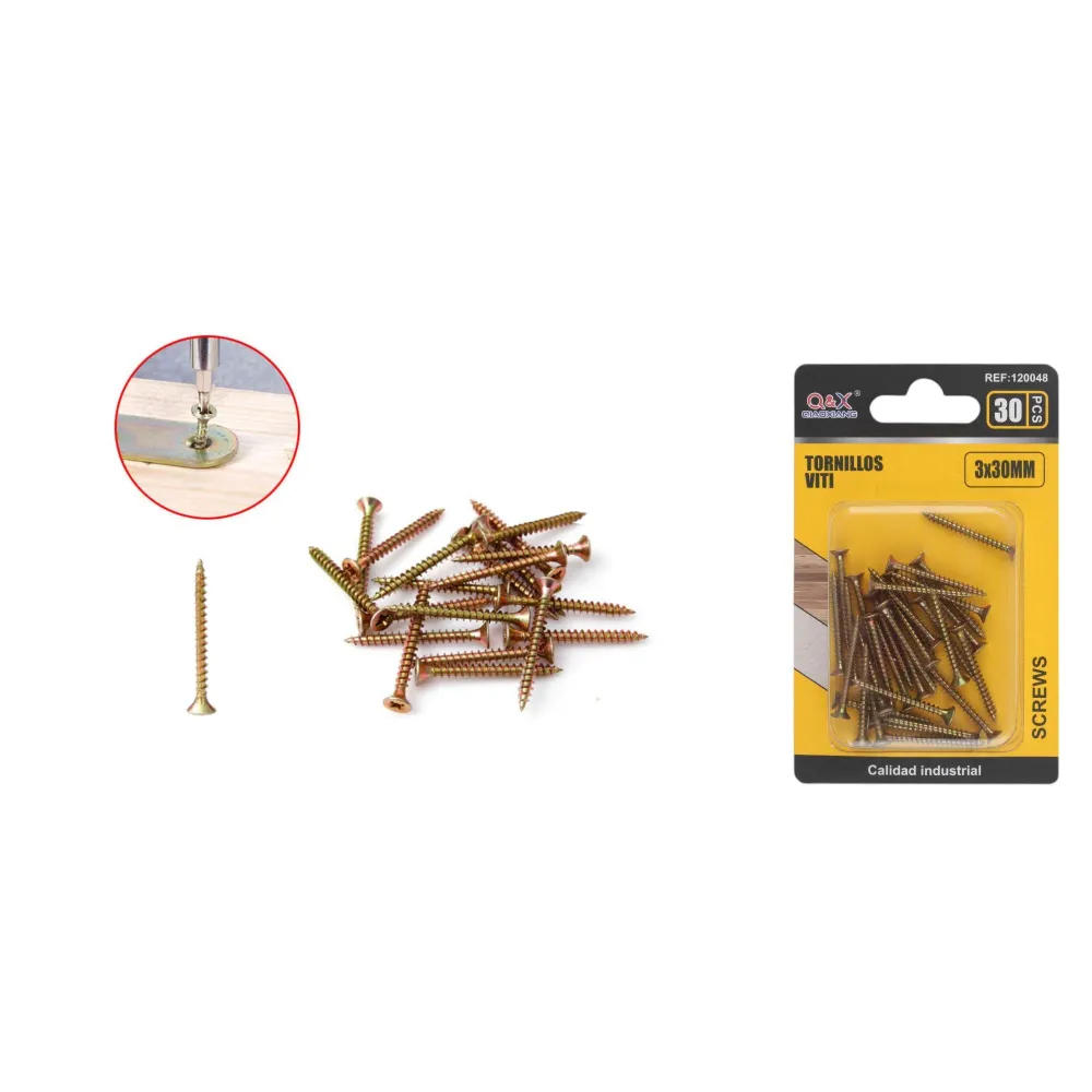 Clavo para fibrocemento zincado color 3x30 mm 30 pcs Q&X