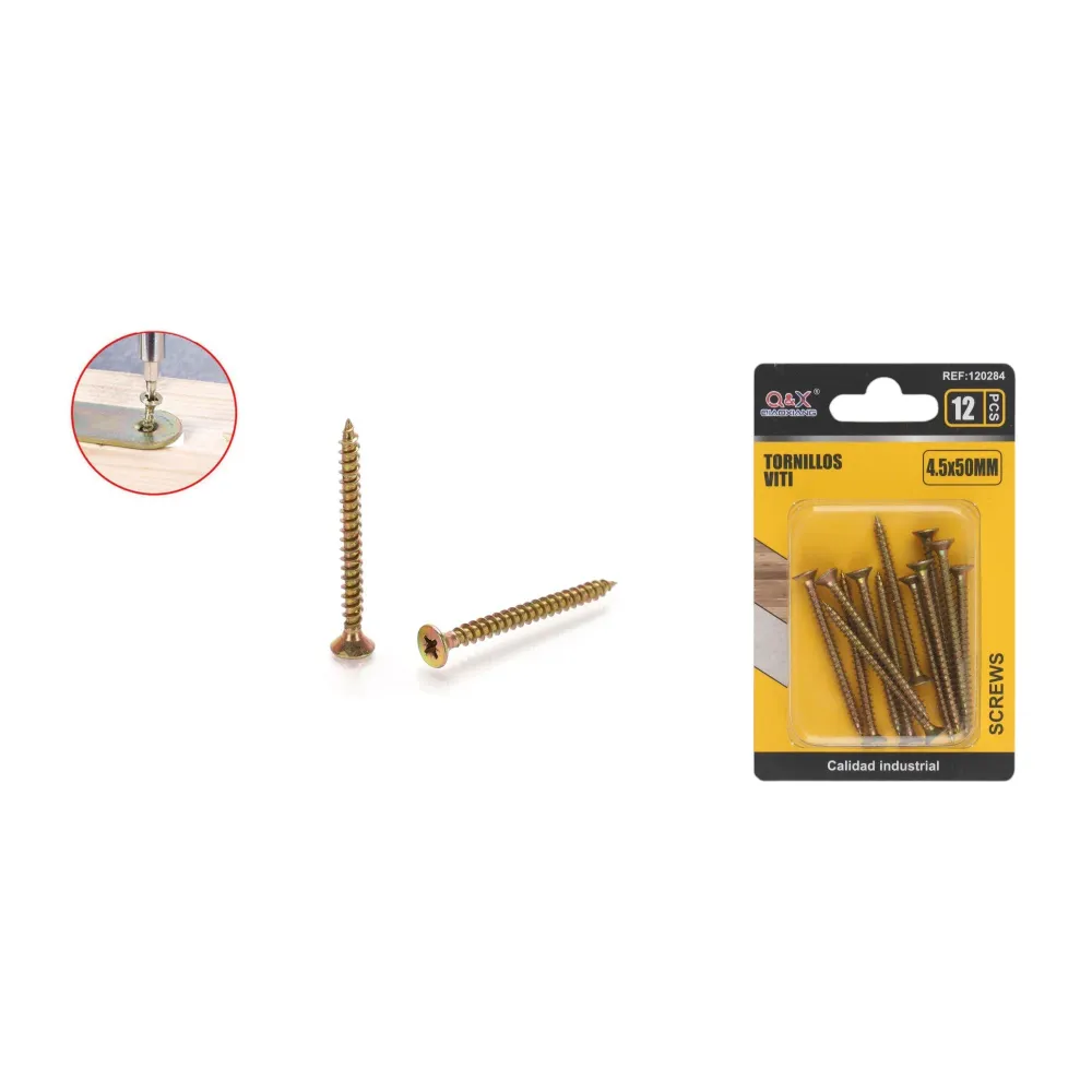 Clavo para fibrocemento zincado color 4.5x50 mm 12 pcs Q&X