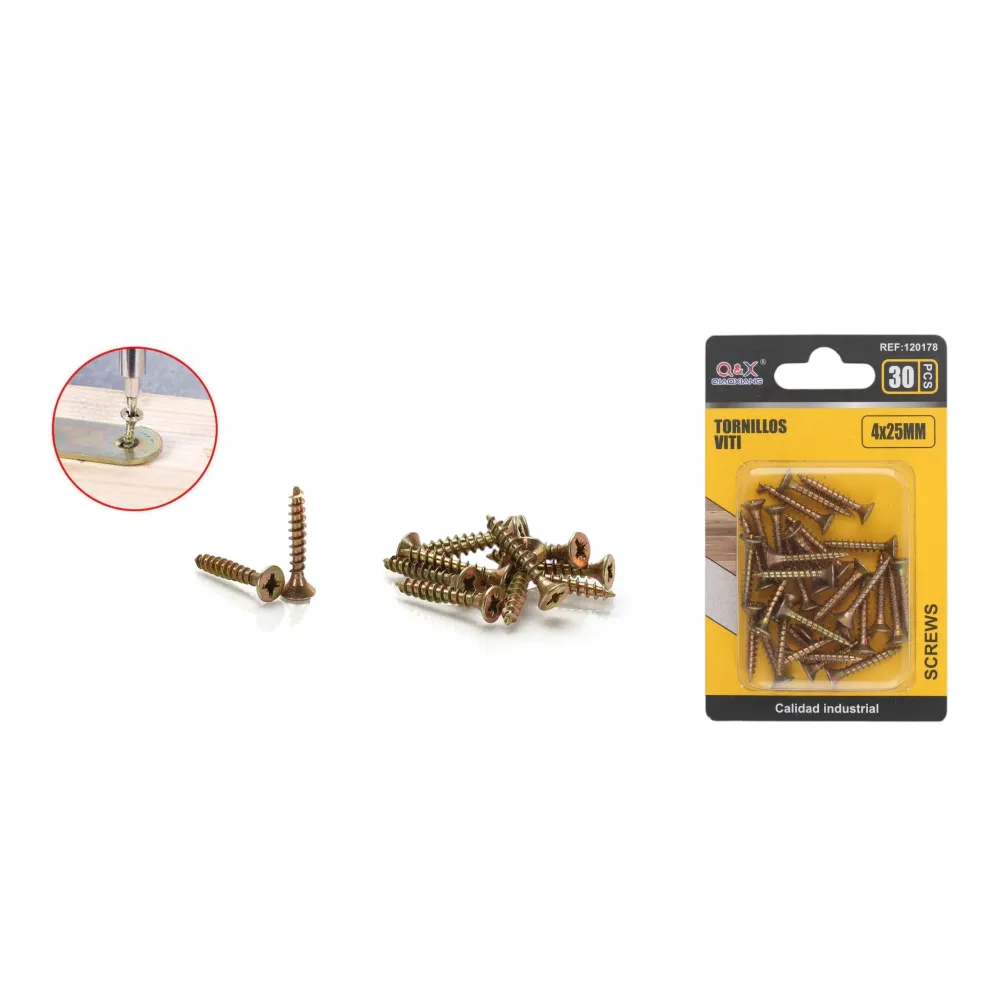 Clavo para fibrocemento zincado color 4x25 mm 30 pcs Q&X