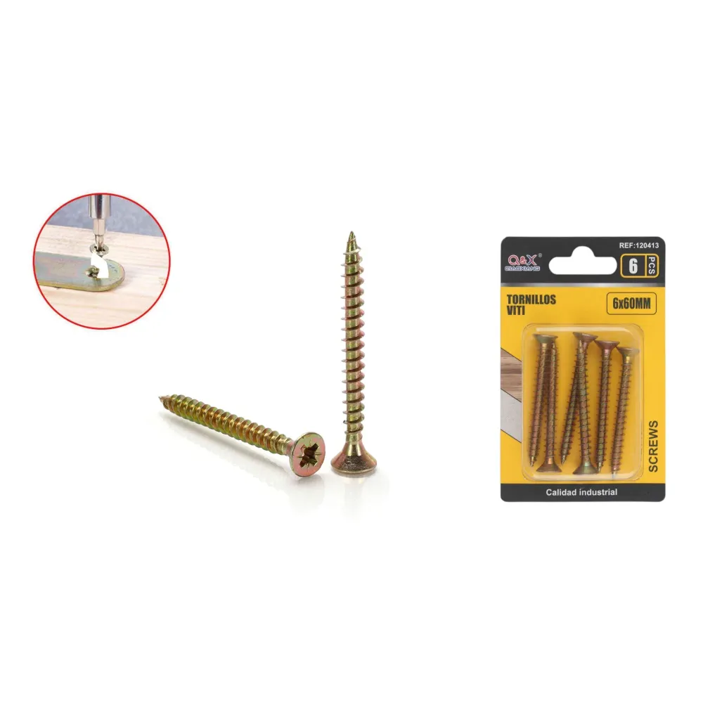 Clavo para fibrocemento zincado color 6x60 mm 6 pcs Q&X