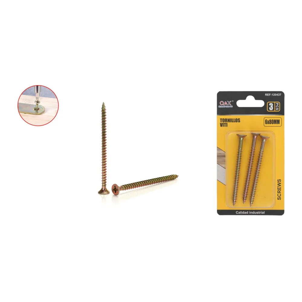 Clavo para fibrocemento zincado color 6x80 mm 3 pcs Q&X