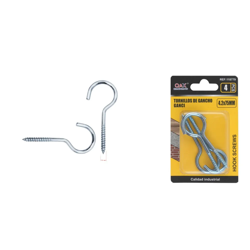 Gancho para lámpara 4.2×75 mm 4 pcs Q&X