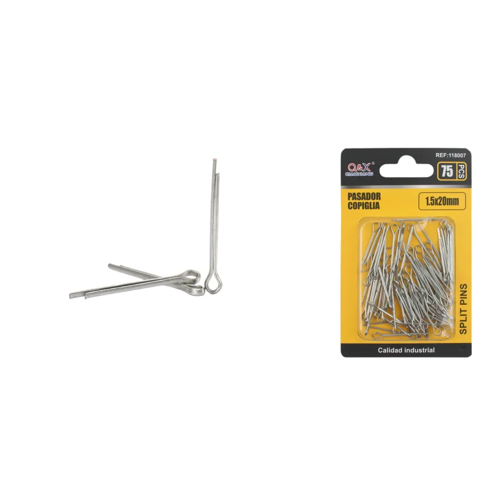 Pasador partido 1.5×20 mm 75 pcs Q&X