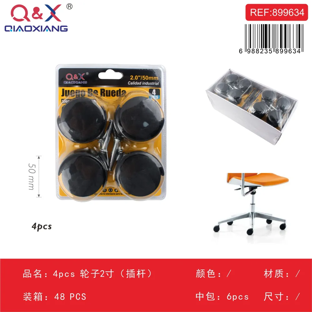 4 pcs rueda 2Pulgada con espiga Q&X