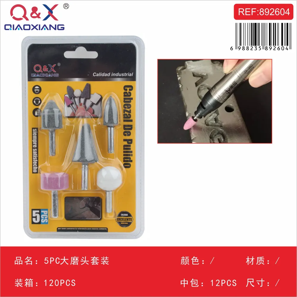 Set de puntas abrasivas grandes 5 pcs Q&X