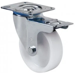 Rueda gir. ZV-UT 2-2340 130Kg. 80mm. Poliamix blanco 10ZVLFD80. RUEDAS ALEX SLU