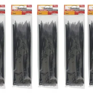 5 Bolsas Cincho Plastico Santul 4.8mm X 300mm Negro 250 Pzs Sanelec