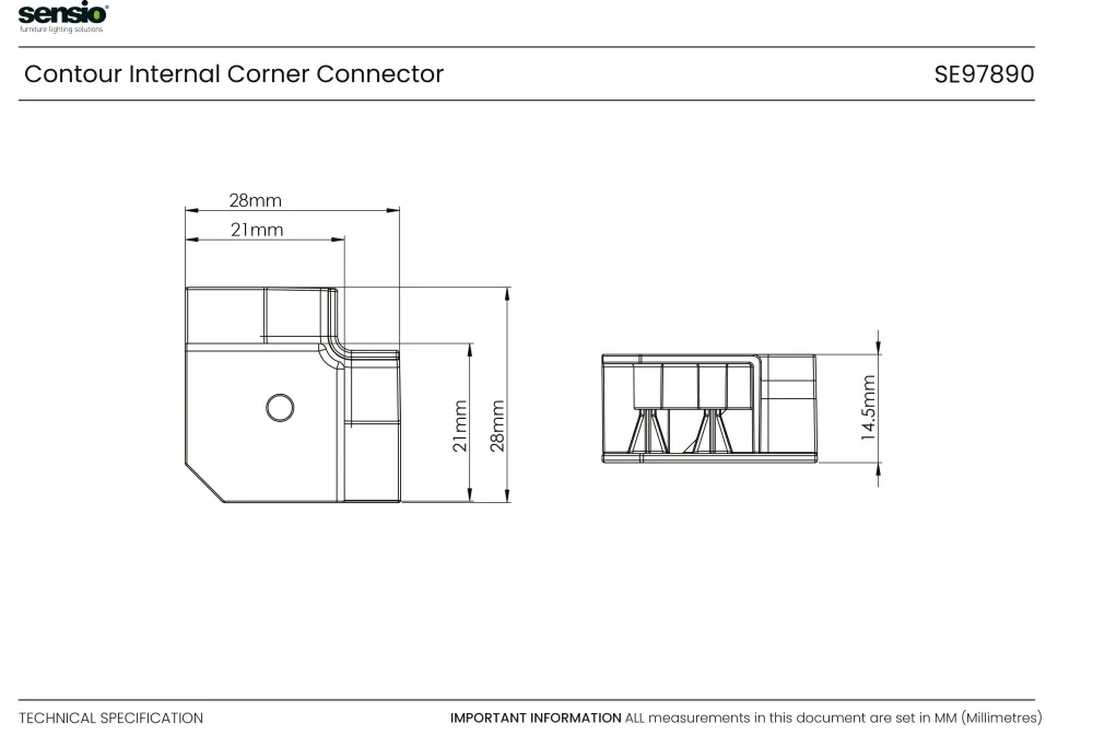 Contour Internal Corner Sensio Lighting
