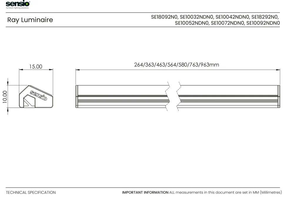 Ray Profile Kit Sensio Lighting