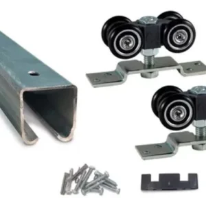 Sistema Corredizo Colgante Dn80 Para Puerta De Madera 2 Mt