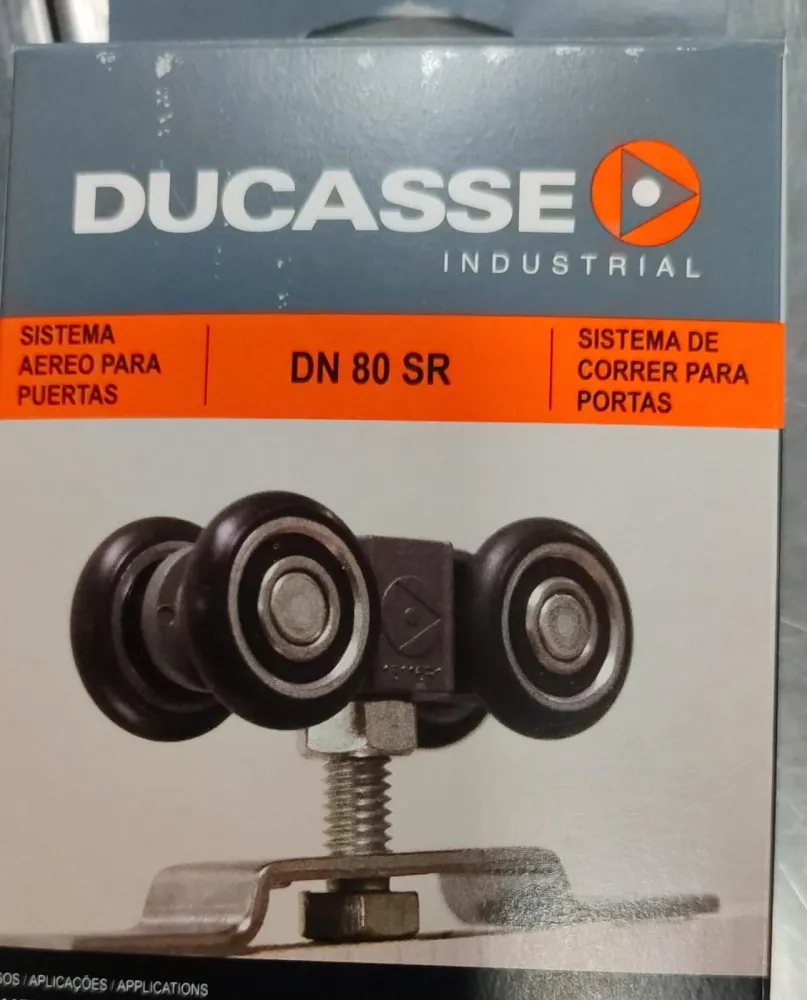 Sistema Puerta Corrediza Riel Colgante Dn 80 2 M