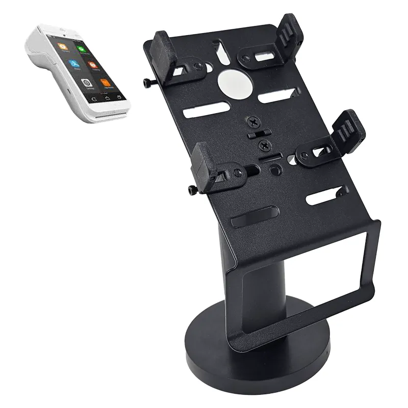 Soporte giratorio metálico para terminal de pago PAX - Montaje ajustable | Agoz Black