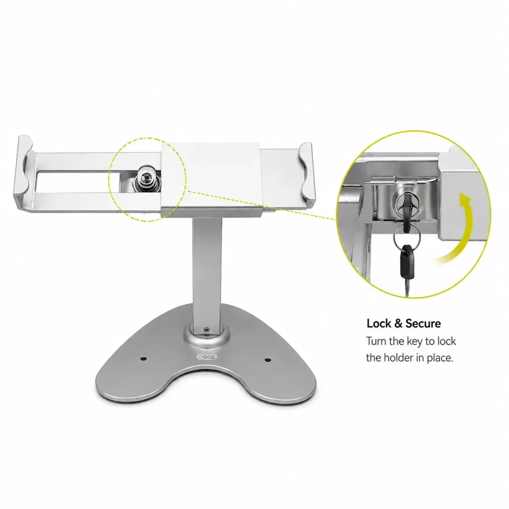 Soporte para tableta de venta al por menor de alta resistencia para Microsoft Surface Go 3 - Perfil alto