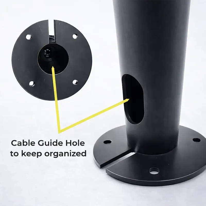 Soporte de poste para terminal POS portátil Toast Go 2 con montaje giratorio e inclinable | Agoz Black