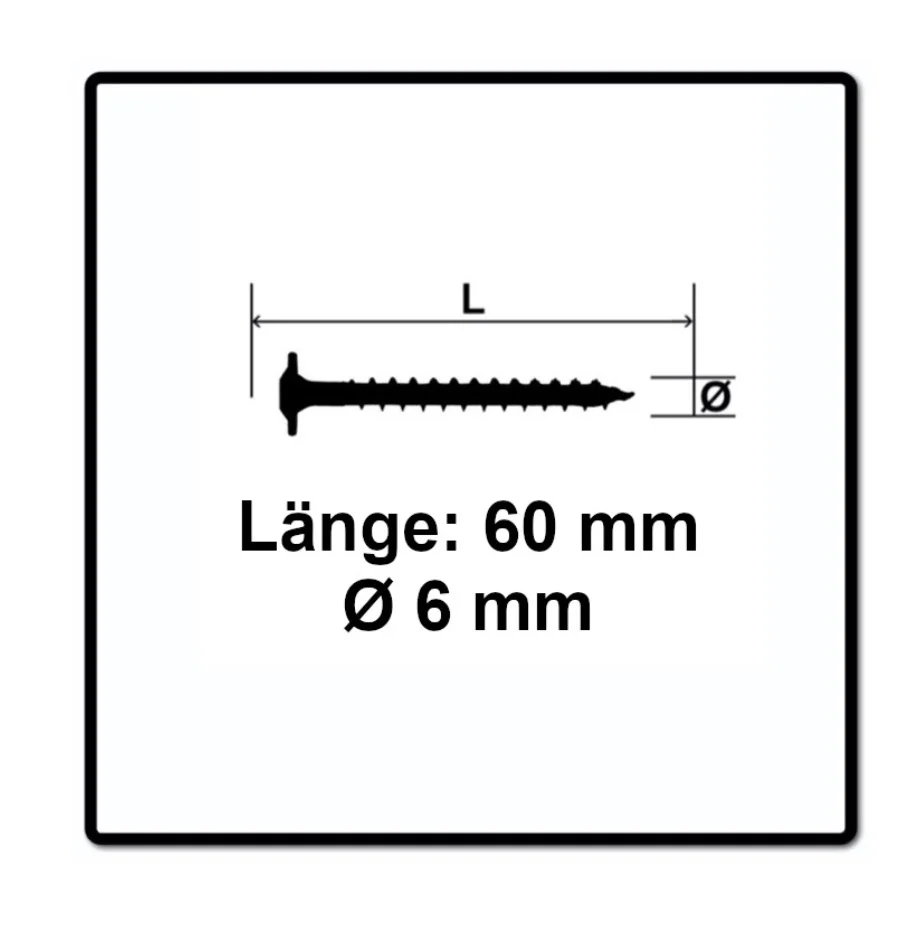 Tornillo cabeza placa SPAX HI.FORCE 6,0 x 60 mm 200 piezas (0251010600605) Torx T-Star Plus T30 rosca completa Wirox 4Cut