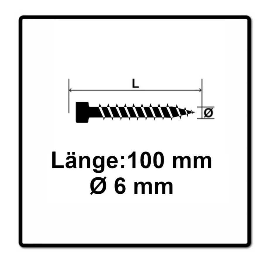 Tornillo SPAX .FORCE 6,0 x 100 mm 100 piezas (1211010601005) Torx T-STAR Plus T30 culata totalmente roscada Broca WIROX 4CUT