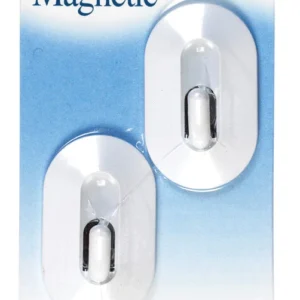 Ganchos magnéticos clásicos de plástico blanco Spectrum de 2-1/2" de largo (paquete de 2) - Oferta de la semana