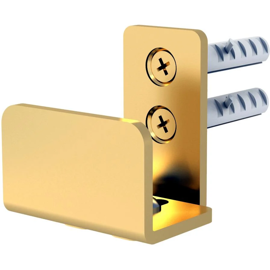 Guí de puerta para montaje en pared - Latón satinado Stone Harbor Hardware