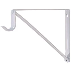 Soporte para estante resistente de 10-3/4" con caída de 2-1/2" - Blanco Stone Harbor Hardware