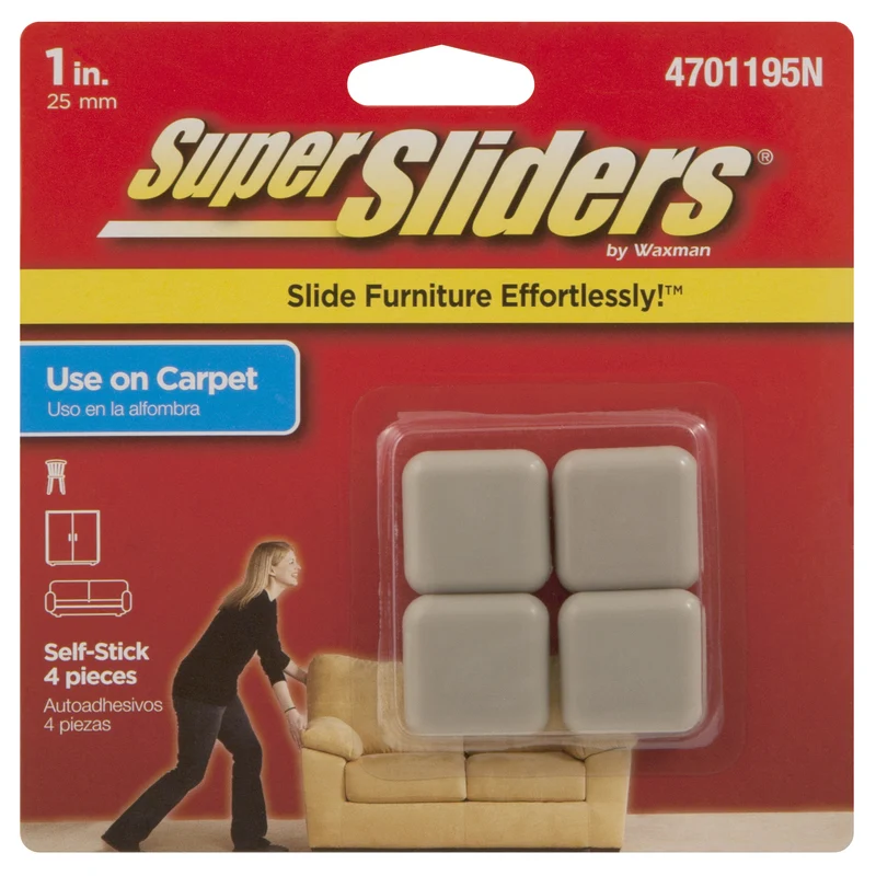 DESLIZADORES PLÁSTICOS TAN 1" ANCHO 4PK SuperSliders