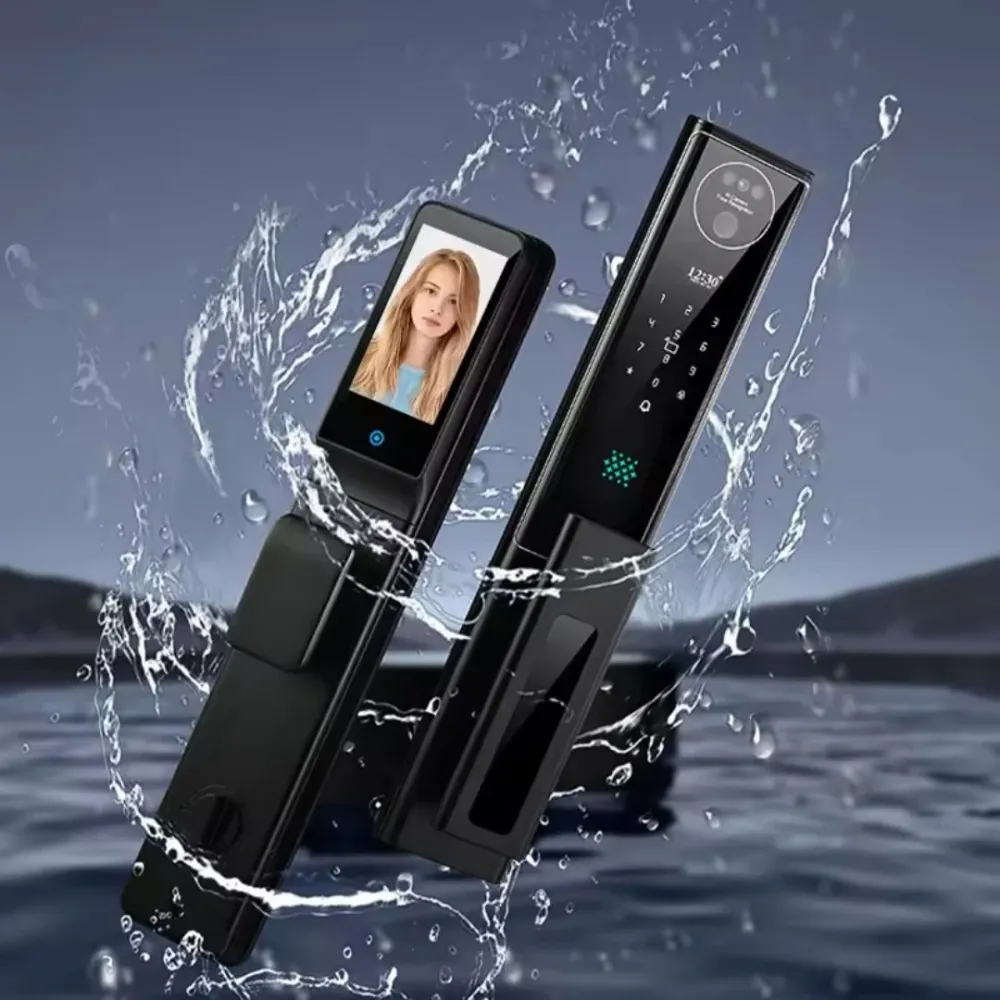 Cerradura inteligente motorizada reconocimiento facial y cámara X6 plus para exterior Supportlab
