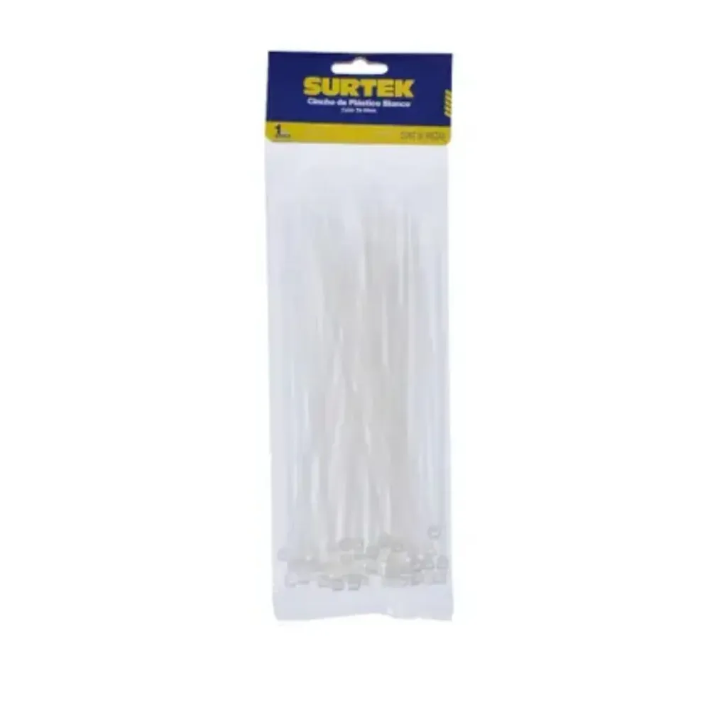 50pz Cinchos Plasticos Surtek 203 x 3.6 mm Tension 18 Kg