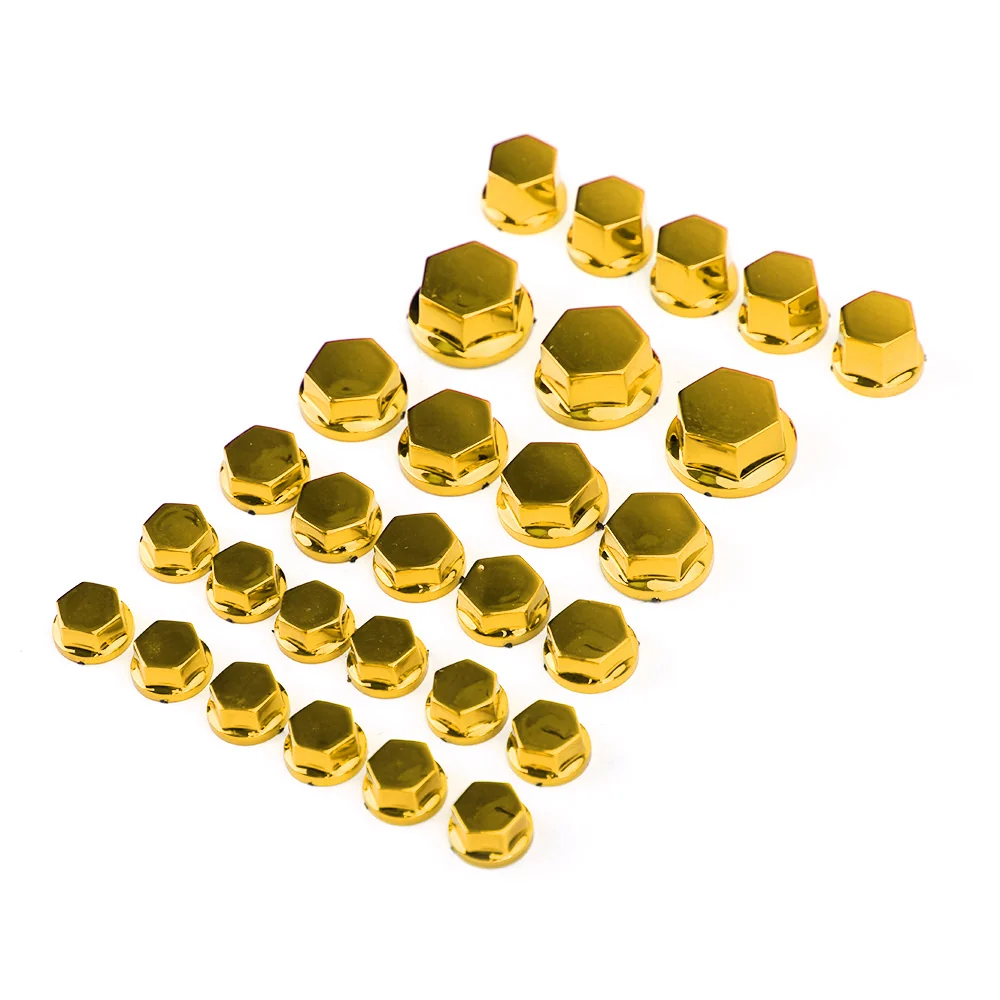Tapa de rosca de 30, conector hexagonal para motocicleta Yamaha, ciclomotor, Scooter, color dorado