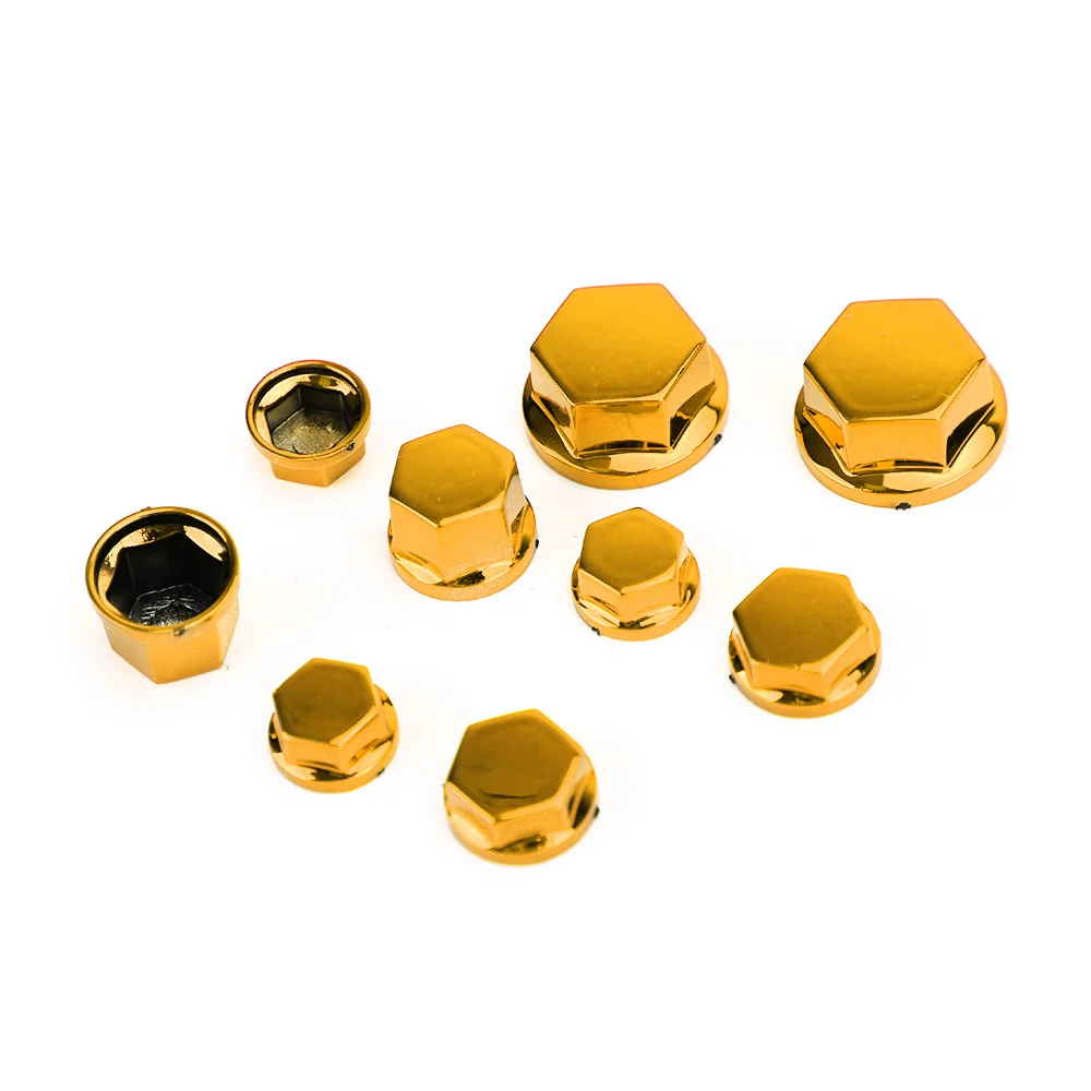Tapa de rosca de 30, conector hexagonal para motocicleta Yamaha, ciclomotor, Scooter, color dorado