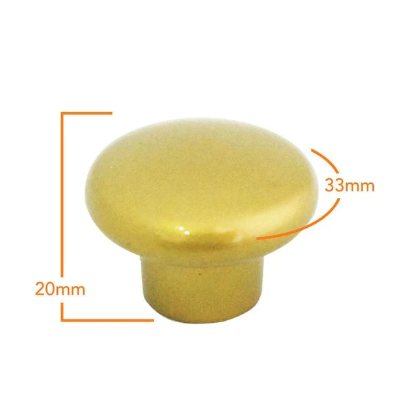 Tirador de plastico perilla pequeño dorado Taviexport