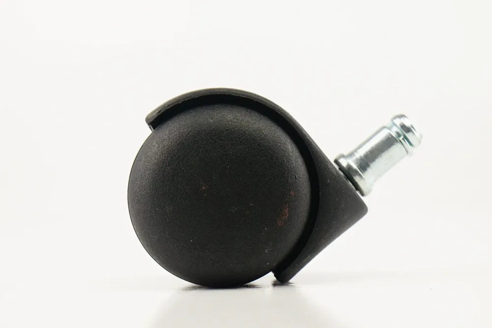 RUEDA DE POLIPROPILENO NEGRO CON ESPIGA - 50 MM, 40 KG, 11 MM - 50 MM, 40 KG, 11 MM - 50 MM, 40 KG, 11 MM TENTE