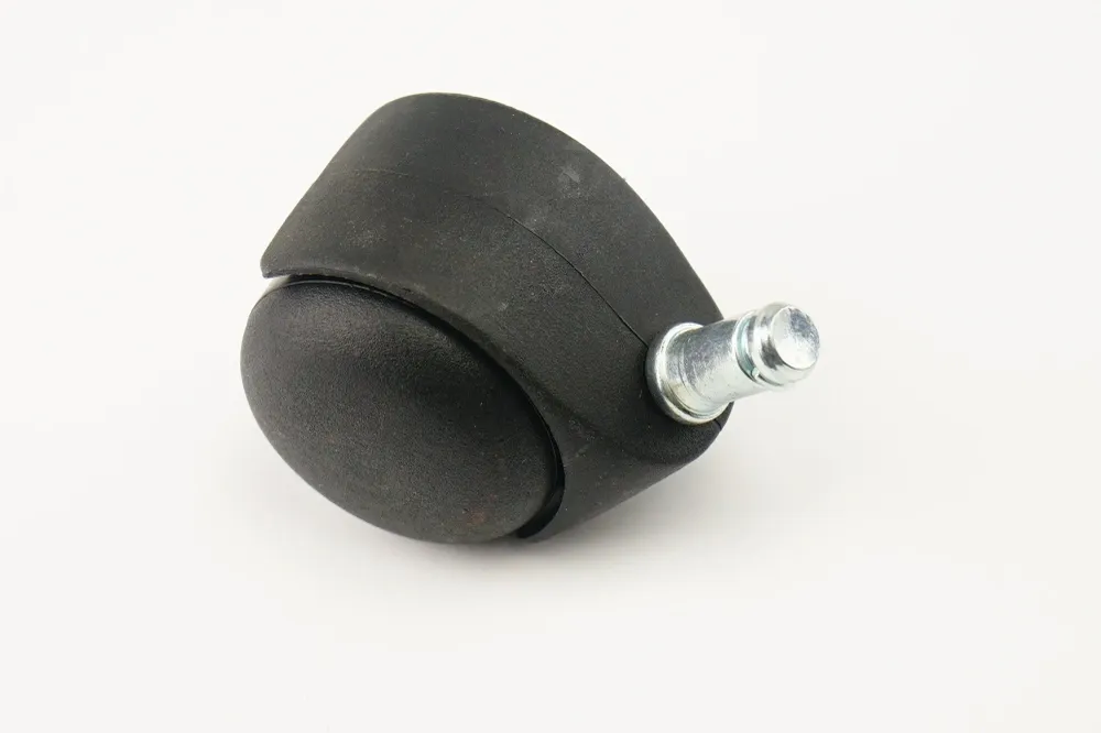 RUEDA DE POLIPROPILENO NEGRO CON ESPIGA - 50 MM, 40 KG, 11 MM - 50 MM, 40 KG, 11 MM - 50 MM, 40 KG, 11 MM TENTE