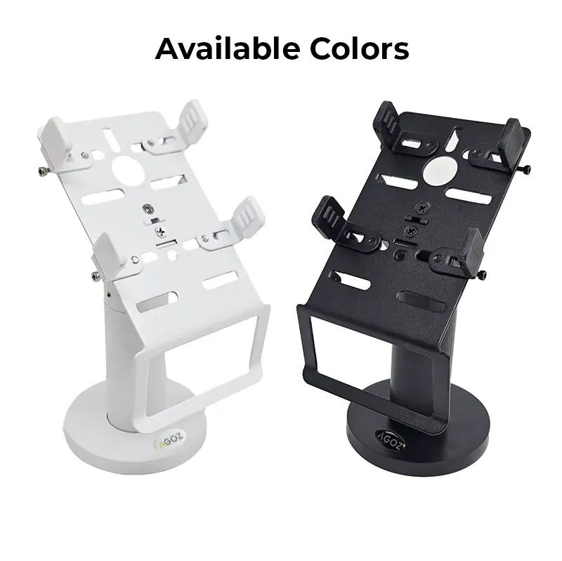 Terminal POS portátil PAX A800 con soporte de poste ajustable | Agoz White