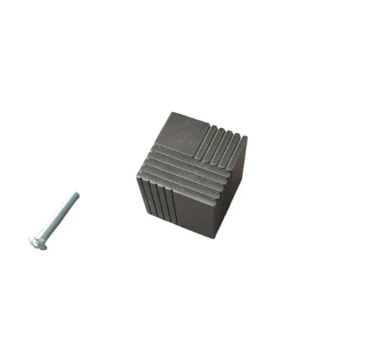 Tirador Prisma Cuadrado 26mm Color Gris