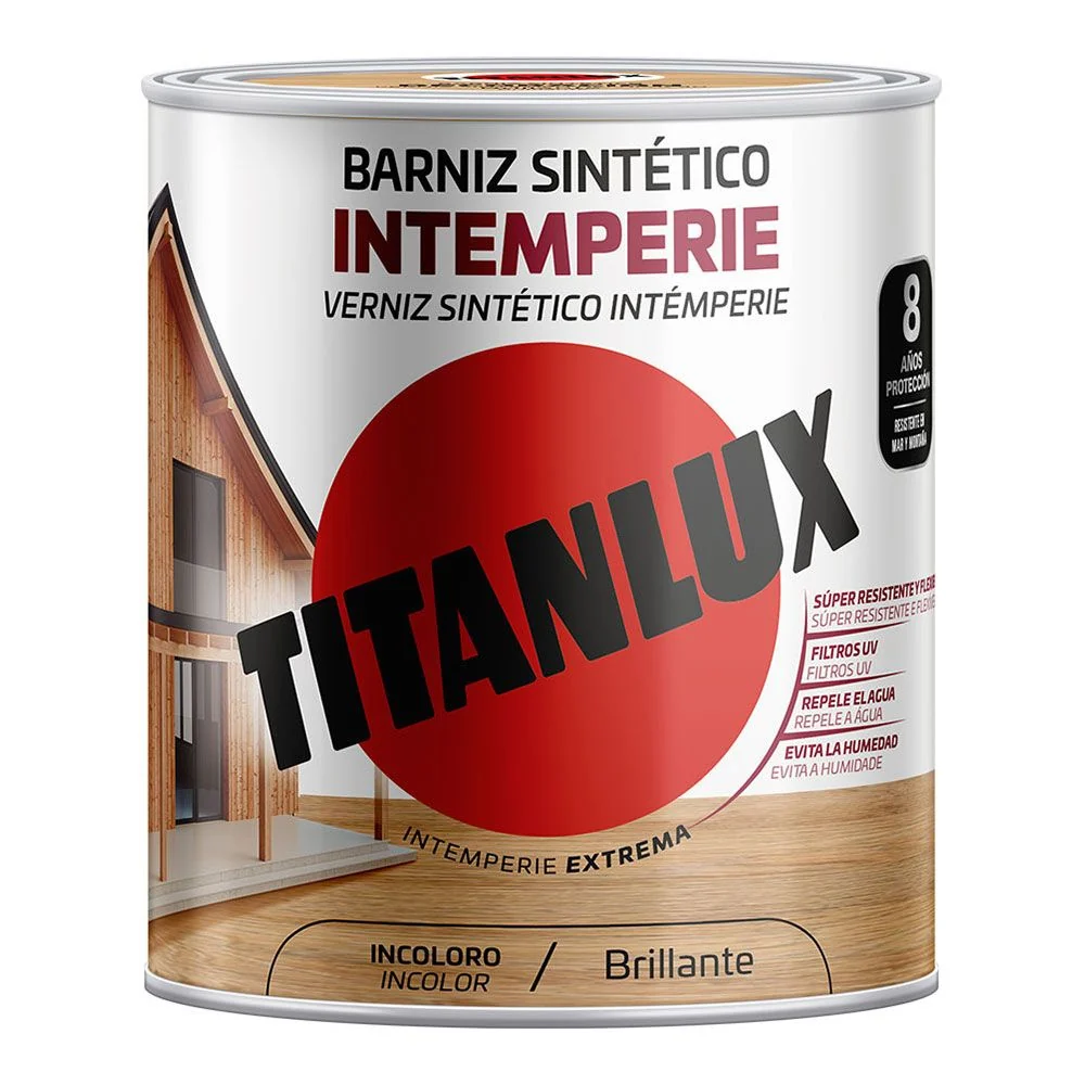 BARNIZ SINTÉTICO INTEMPERIE INCOLORO BRILLANTE 250 ml TITAN