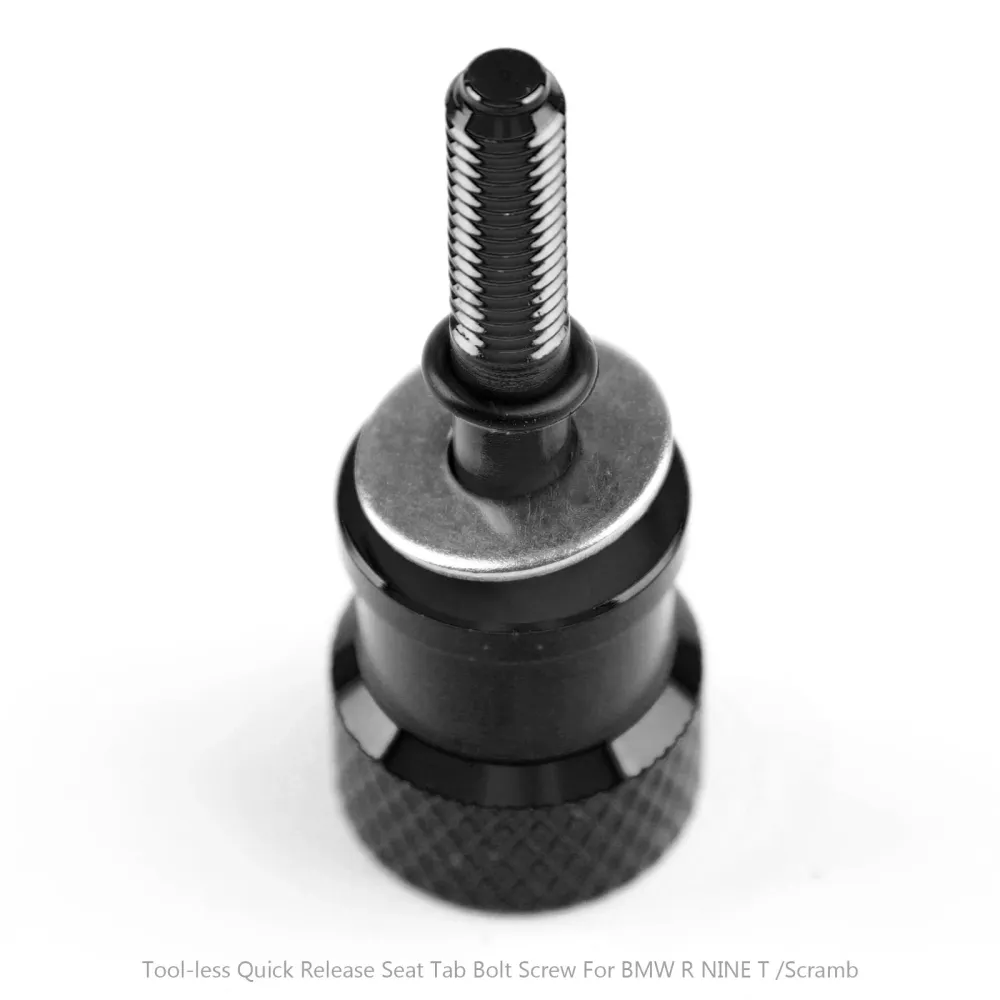 Tornillo de asiento moleteado de aluminio CNC, ajuste para BMW R nineT 2014-2020 Negro