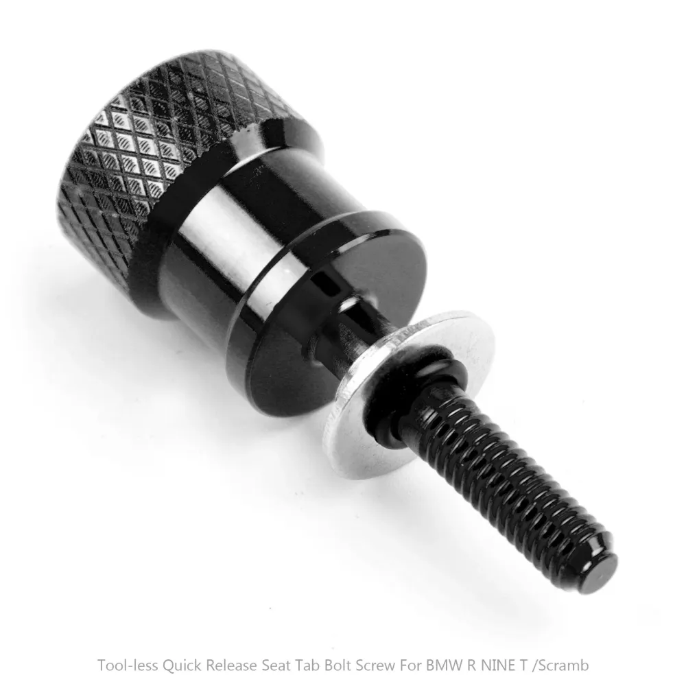 Tornillo de asiento moleteado de aluminio CNC, apto para BMW R nineT Pure 2017-2019 Negro