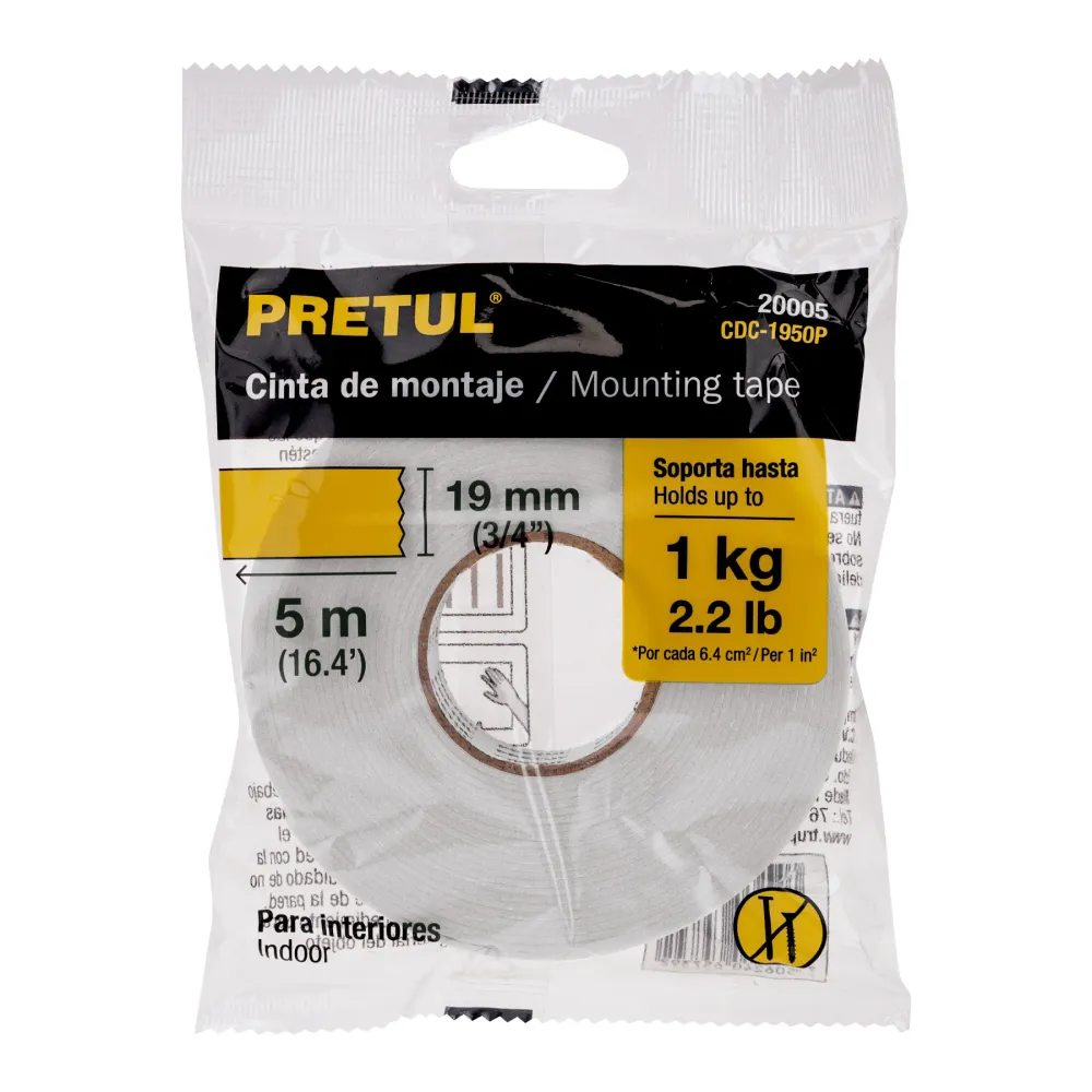 Cinta doble cara de 19 mm x 5 m, Truper 11725 CDC-1950